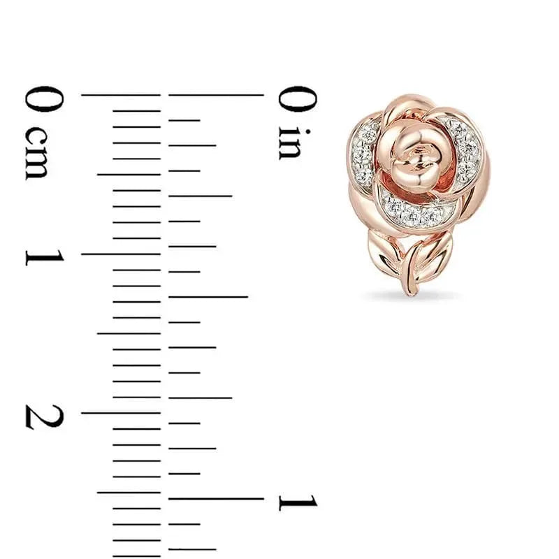 Romantic Rose Gold Bloom Jewelry Set – 4-Piece Collection