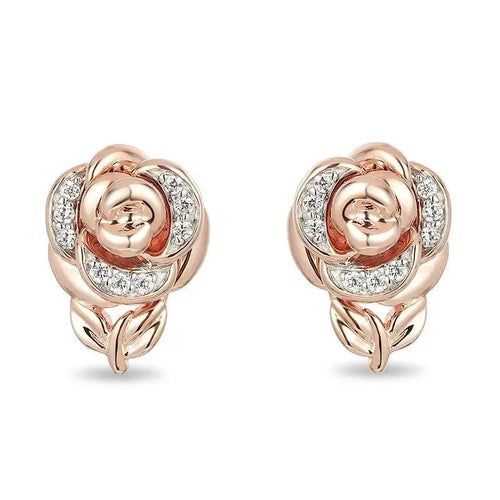 Romantic Rose Gold Bloom Jewelry Set – 4-Piece Collection