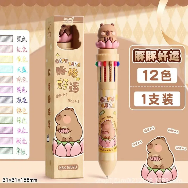 Magic World 12-in-1 Multicolor Ballpoint Pen – Cute Anime Edition