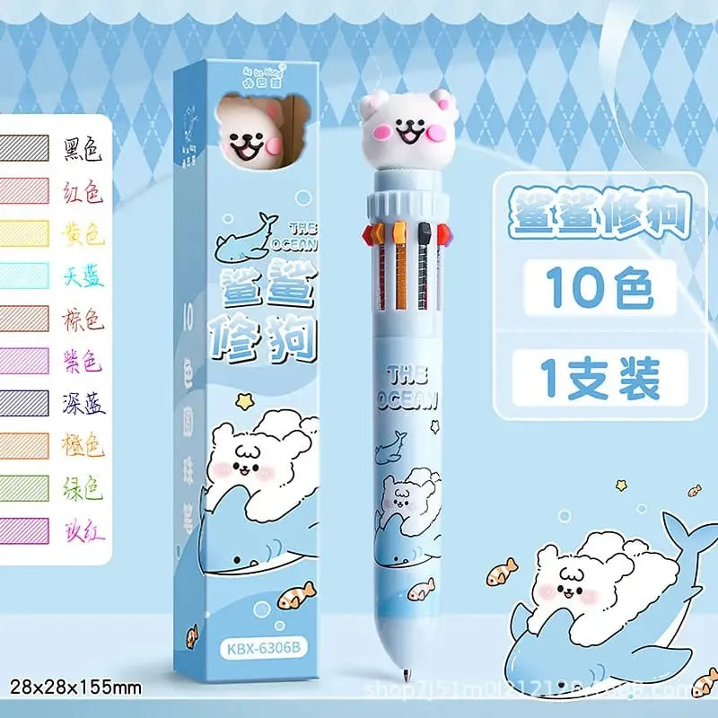 Magic World 12-in-1 Multicolor Ballpoint Pen – Cute Anime Edition