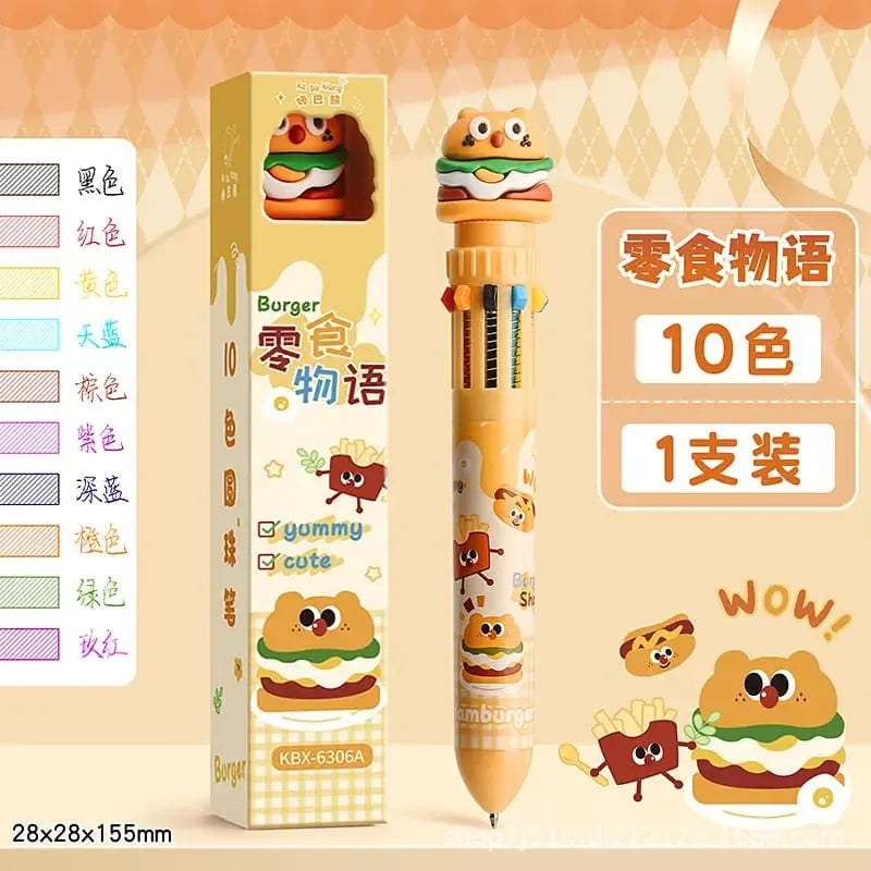 Magic World 12-in-1 Multicolor Ballpoint Pen – Cute Anime Edition