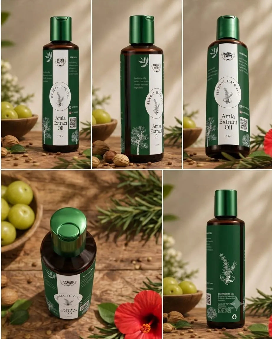 With Amla extracted oil